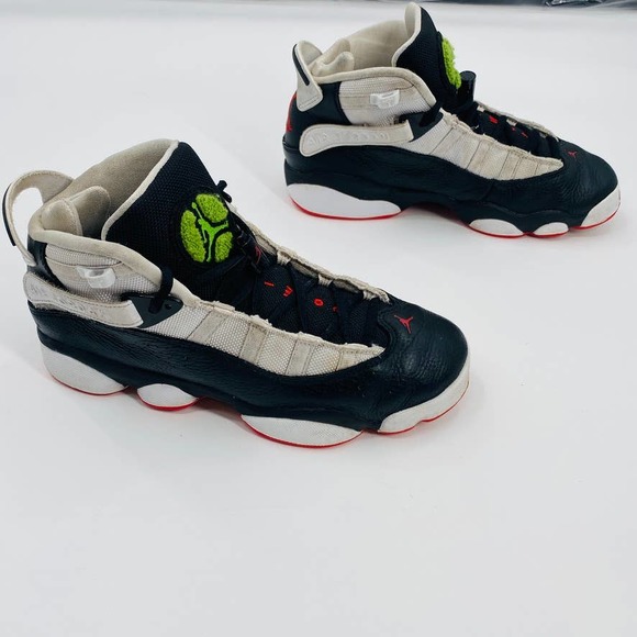 Air Jordan 6 Rings “He Got Game” (GS) Black University Red White Sz 6.5 Y Wmns 8 - Picture 13 of 15